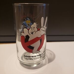 Vintage 1989 Ghostbusters II Tony Scoleri Glass Cup Movie Promo